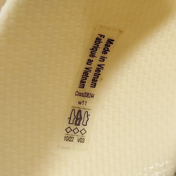 Crocs LiteRide Womens Sz 11 Brooklyn Snake Print Buckle Low Wedge Slides Sandals - Picture 15 of 15